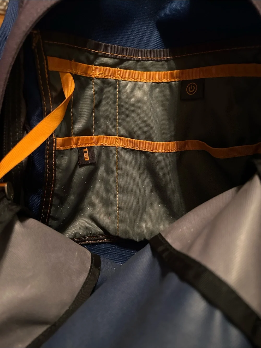 The North Face Vault Backpack — Navy, Gray, and Black